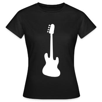 Bass schlicht Silhouette - Frauen T-Shirt - Schwarz - Vorne - AI Model Female 172 dark (172cm)
