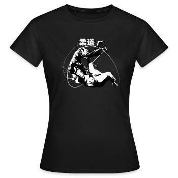 judo - Women's T-Shirt - black - Front - AI Model Female 172 dark (172cm)