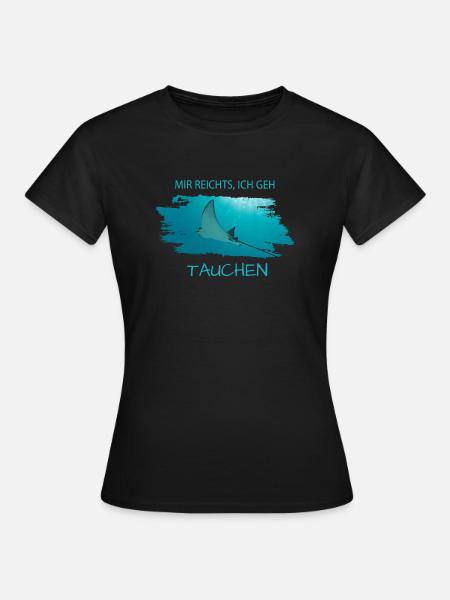 Tauchen Rochen - Frauen T-Shirt - Schwarz
