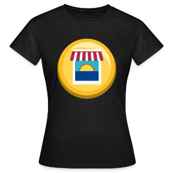 Autocollant Sunset Market - T-shirt Femme - noir - Devant - AI Model Female 172 dark (172cm)