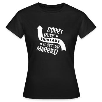 Hochzeit - zukünftige Braut - Frauen T-Shirt - Schwarz - Vorne - AI Model Female 172 dark (172cm)