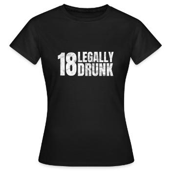 18th birthday - Women's T-Shirt - black - Front - AI Model Female 172 dark (172cm)