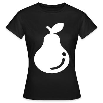 Birne Obst - Frauen T-Shirt - Schwarz - Vorne - AI Model Female 172 dark (172cm)