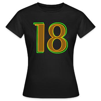 18th birthday - Women's T-Shirt - black - Front - AI Model Female 172 dark (172cm)