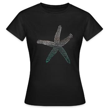 starfish - Women's T-Shirt - black - Front - AI Model Female 172 dark (172cm)