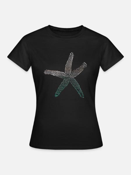Seestern - Frauen T-Shirt - Schwarz