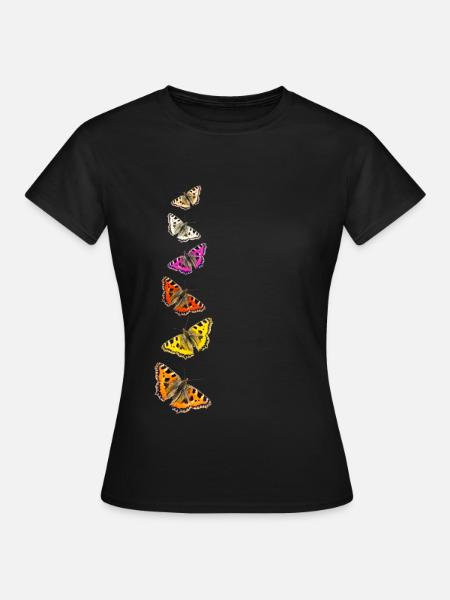 Schmetterlings-Collage - Frauen T-Shirt - Schwarz
