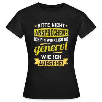 Je suis vraiment aussi énervé que j’ai l’air - T-shirt Femme - noir - Devant - AI Model Female 172 dark (172cm)