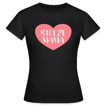 Stolze Mama - Frauen T-Shirt - Schwarz - Vorne - AI Model Female 172 dark (172cm)
