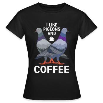 Pigeon Race Pigeon Pigeons - T-shirt Femme - noir - Devant - AI Model Female 172 dark (172cm)