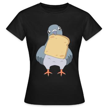 Pigeon Race Pigeon Pigeons - T-shirt Femme - noir - Devant - AI Model Female 172 dark (172cm)