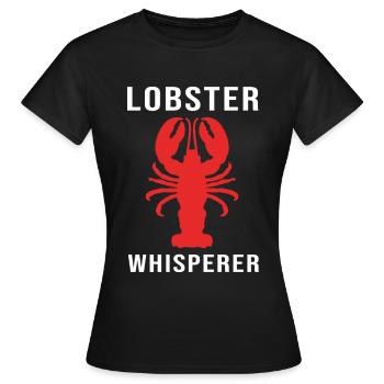 Langouste, fruits de mer, homard, homard - T-shirt Femme - noir - Devant - AI Model Female 172 dark (172cm)