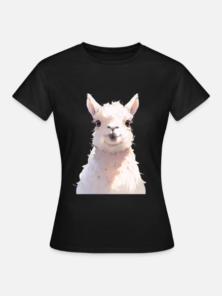 Lama - Frauen T-Shirt - Schwarz