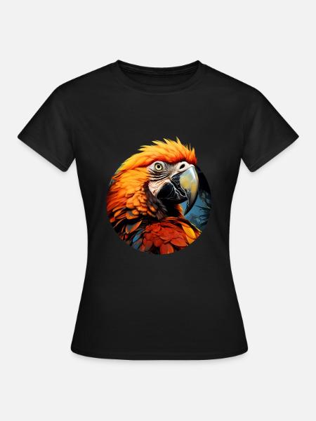 Papagei - Frauen T-Shirt - Schwarz