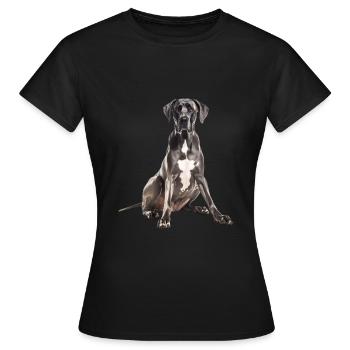 Dogue allemand - T-shirt Femme - noir - Devant - AI Model Female 172 dark (172cm)