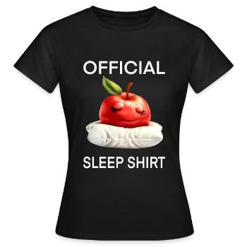 Apfel - Frauen T-Shirt - Schwarz - Vorne - AI Model Female 172 dark (172cm)