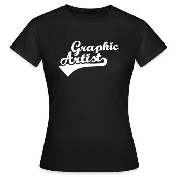 Grafiker - Frauen T-Shirt - Schwarz - Vorne - AI Model Female 172 dark (172cm)