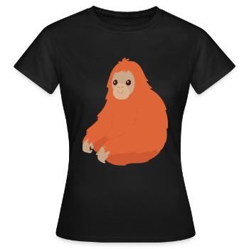 Orang-outan - T-shirt Femme - noir - Devant - AI Model Female 172 dark (172cm)