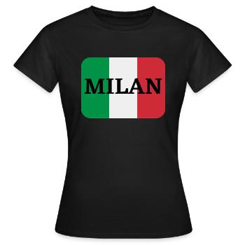 Milan - Italy - Women's T-Shirt - black - Front - AI Model Female 172 dark (172cm)
