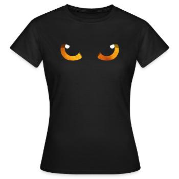 Cat Eyes Orange - Women's T-Shirt - black - Front - AI Model Female 172 dark (172cm)