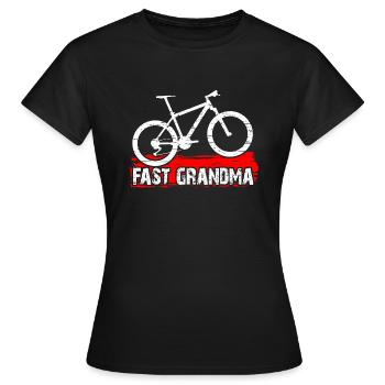 Quick granny on the bike - Women's T-Shirt - black - Front - AI Model Female 172 dark (172cm)