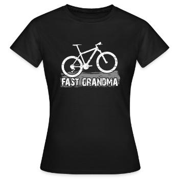 Quick granny on the bike - Women's T-Shirt - black - Front - AI Model Female 172 dark (172cm)