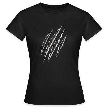 claw | klaue | kratzer - Frauen T-Shirt - Schwarz - Vorne - AI Model Female 172 dark (172cm)