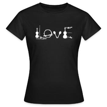 Love Music - T-shirt Femme - noir - Devant - AI Model Female 172 dark (172cm)