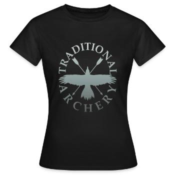 Bogenschießen Bogenschiessen Archery Pfeil Bogen - Frauen T-Shirt - Schwarz - Vorne - AI Model Female 172 dark (172cm)