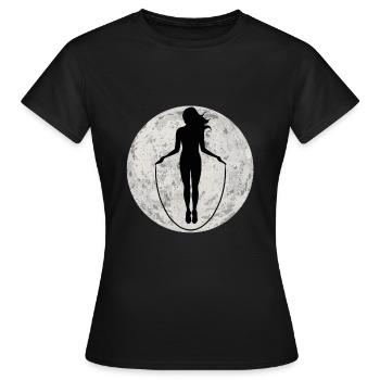 Jumping Rope Jumping Rope Jumping Sticker Shirt - Women's T-Shirt - black - Front - AI Model Female 172 dark (172cm)