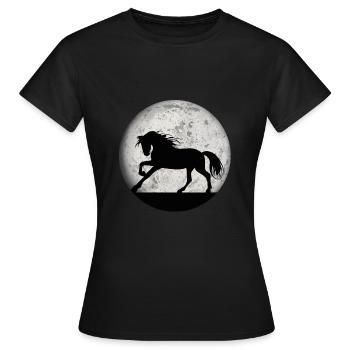 Pferde und Reiten. Reitmode für Pferdefreunde - Frauen T-Shirt - Schwarz - Vorne - AI Model Female 172 dark (172cm)