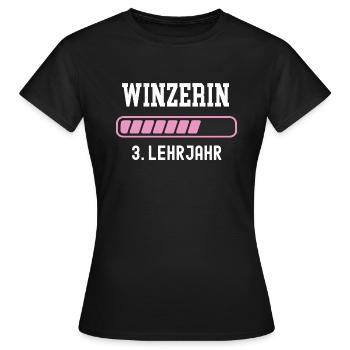 Winzerin Ausbildung 3 Lehrjahr drittes Jahr Lehre - Frauen T-Shirt - Schwarz - Vorne - AI Model Female 172 dark (172cm)