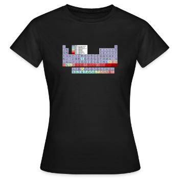 Periodic table chemistry - Women's T-Shirt - black - Front - AI Model Female 172 dark (172cm)