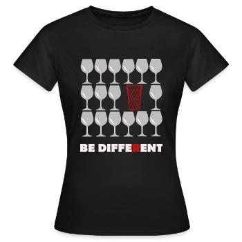 Cidre, Äbbelwoi, Bembel - T-shirt Femme - noir - Devant - AI Model Female 172 dark (172cm)