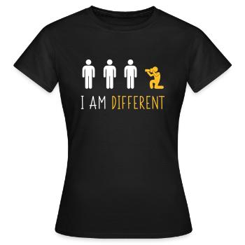 je suis photographe différent - T-shirt Femme - noir - Devant - AI Model Female 172 dark (172cm)