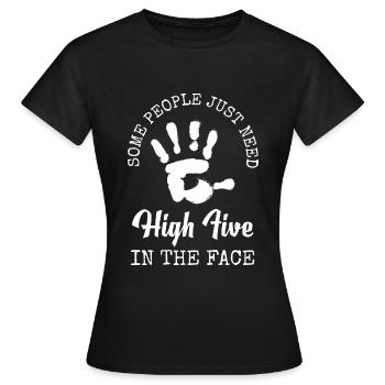 Sarcasm Funny colleagues Provocation - Women's T-Shirt - black - Front - AI Model Female 172 dark (172cm)