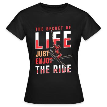 Ski Alpes Snowboard Piste de ski - T-shirt Femme - noir - Devant - AI Model Female 172 dark (172cm)