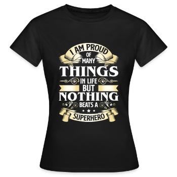 Héros Sauver Cape - T-shirt Femme - noir - Devant - AI Model Female 172 dark (172cm)