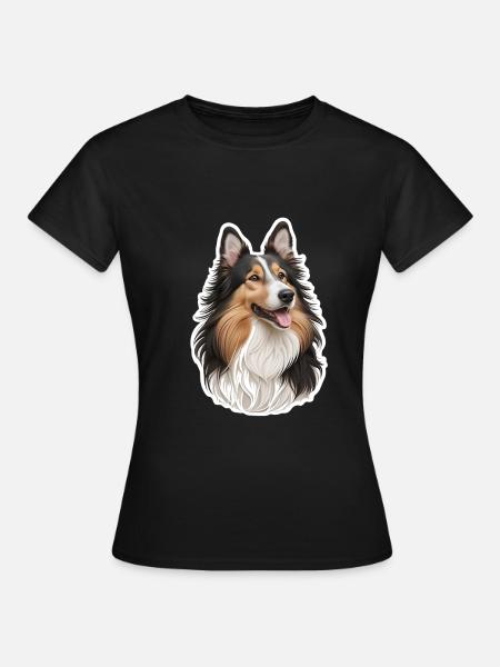 Collie - Frauen T-Shirt - Schwarz