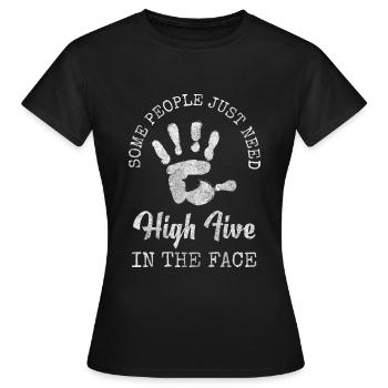 Humour noir Drôle de provocation Dictons - T-shirt Femme - noir - Devant - AI Model Female 172 dark (172cm)