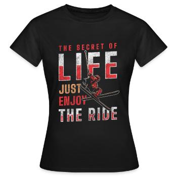 Ski Alpes Domaine skiable alpin - T-shirt Femme - noir - Devant - AI Model Female 172 dark (172cm)