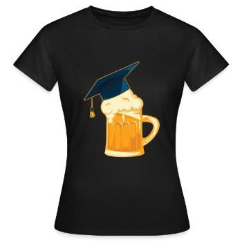 Maßkrug Abschluss Doktorhut - Frauen T-Shirt - Schwarz - Vorne - AI Model Female 172 dark (172cm)
