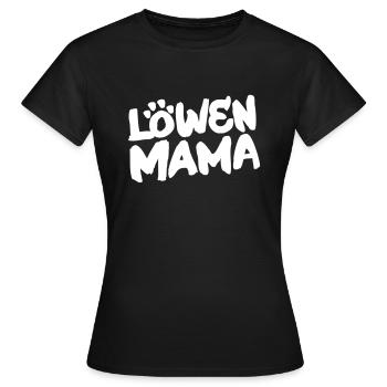 Stolze Löwenmama - Frauen T-Shirt - Schwarz - Vorne - AI Model Female 172 dark (172cm)