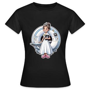Princess Manip Radio Radiologist Female Radiology - Women's T-Shirt - black - Front - AI Model Female 172 dark (172cm)