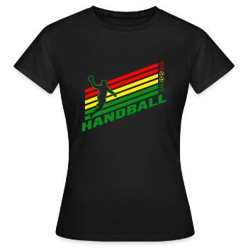 Handball Handballfan Sprungwurf Handballer - Frauen T-Shirt - Schwarz - Vorne - AI Model Female 172 dark (172cm)