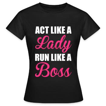 Run - T-shirt Femme - noir - Devant - AI Model Female 172 dark (172cm)