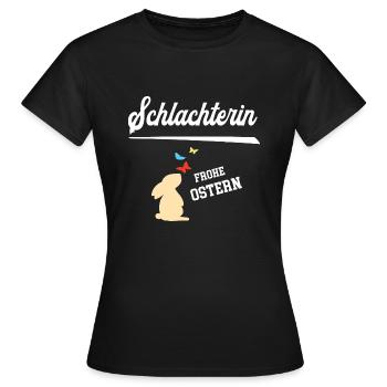 Schlachterin Ostern Schlachterei Oster Outfit - Frauen T-Shirt - Schwarz - Vorne - AI Model Female 172 dark (172cm)