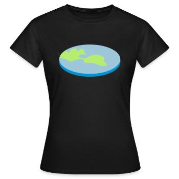 FLATEARTH - Frauen T-Shirt - Schwarz - Vorne - AI Model Female 172 dark (172cm)