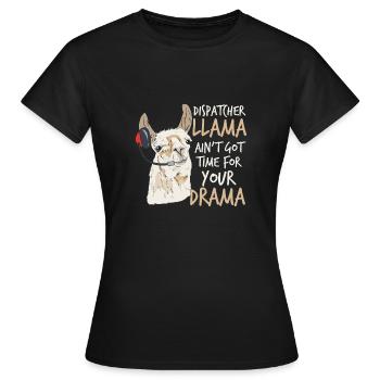 Centre d'appel d'urgence cadeau travailleur d'urgence - T-shirt Femme - noir - Devant - AI Model Female 172 dark (172cm)