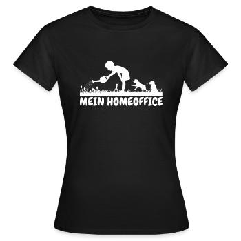 Mein Home Office Garten Gartenarbeit Geschenk - Frauen T-Shirt - Schwarz - Vorne - AI Model Female 172 dark (172cm)